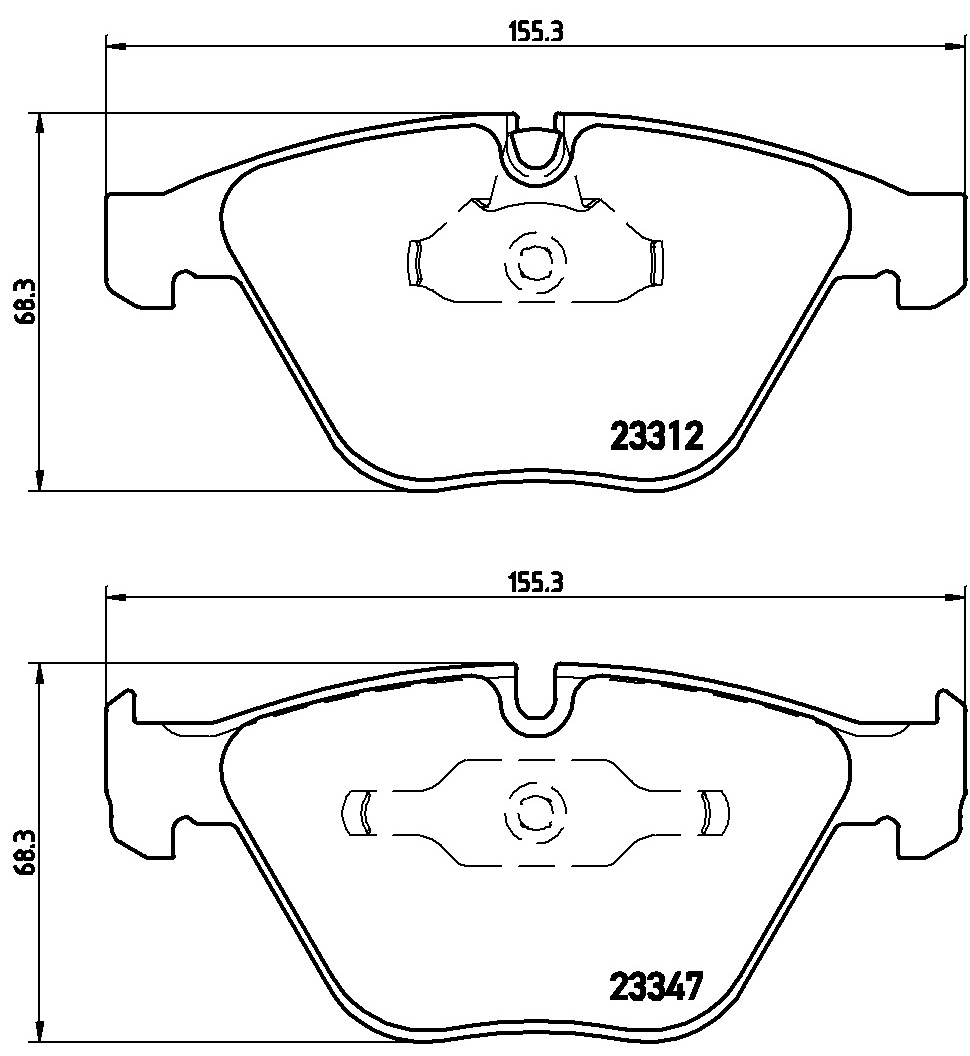 BMW Disc Brake Pad Set - Front (Low-Met) 34112283865 - Brembo P06046